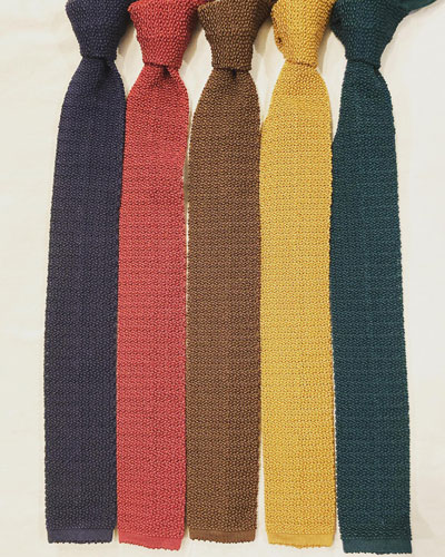 ドレイクス （Drake's） SC01KN PLAIN Silk Knit Tie / シルクニットタイ・ドイツ製
