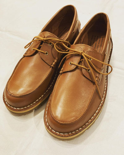 REPRODUCTION OF FOUND リプロダクション・オブ・ファウンド 845L ITALIAN NAVY MILITARY DECK イタリア軍 デッキシューズ　＊DARK CAMEL