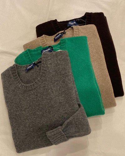 Drumohr (ドルモア) D4W103 Lambswool Crewneck Knit/ ラムウール クルーネックニット