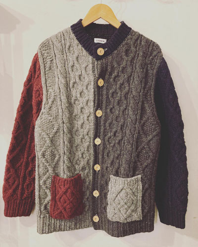 COOHEM (コーヘン) 13-224-028 SUPER BIG ARAN KNIT CARDIGAN / クルーネックアランカーディガン