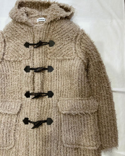 COOHEM (コーヘン) 13-244-028 FUR MOLE DUFFLE COAT / ファーモール ニットダッフル コート