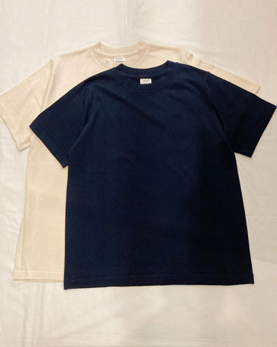 Yonetomi NEW BASIC (ヨネトミ/米冨繊維)  SILK KNIT TEE / シルクニット ニットTシャツ