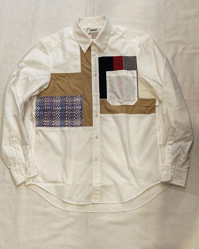 COOHEM (コーヘン) 20-202-016　KNIT PATCHWORK SHIRT / ニットパッチワークシャツ