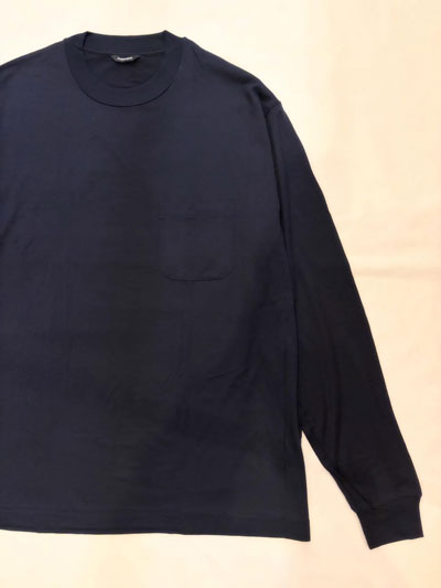 Ameriyas (アメリヤス) / メリノウール100% クルーネック長袖Tシャツ　