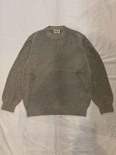 Yonetomi NEW BASIC (ヨネトミ/米冨繊維) 95-262-002  WASHI COTTON KNIT PULLOVER　和紙コットン クルーネックニット