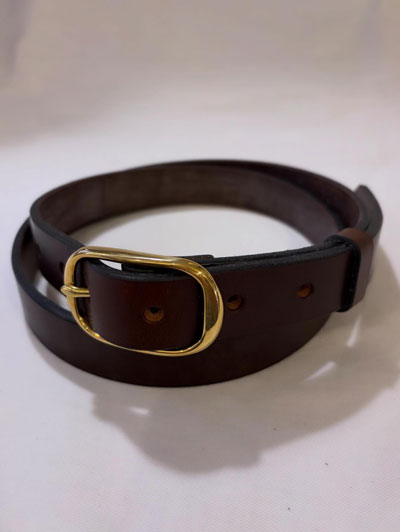 TANNER BATES (タナーベイツ)　ABBEY B17 BRASS BUCKLE BELT 25mm   ヴィンテージレザー ベルト
