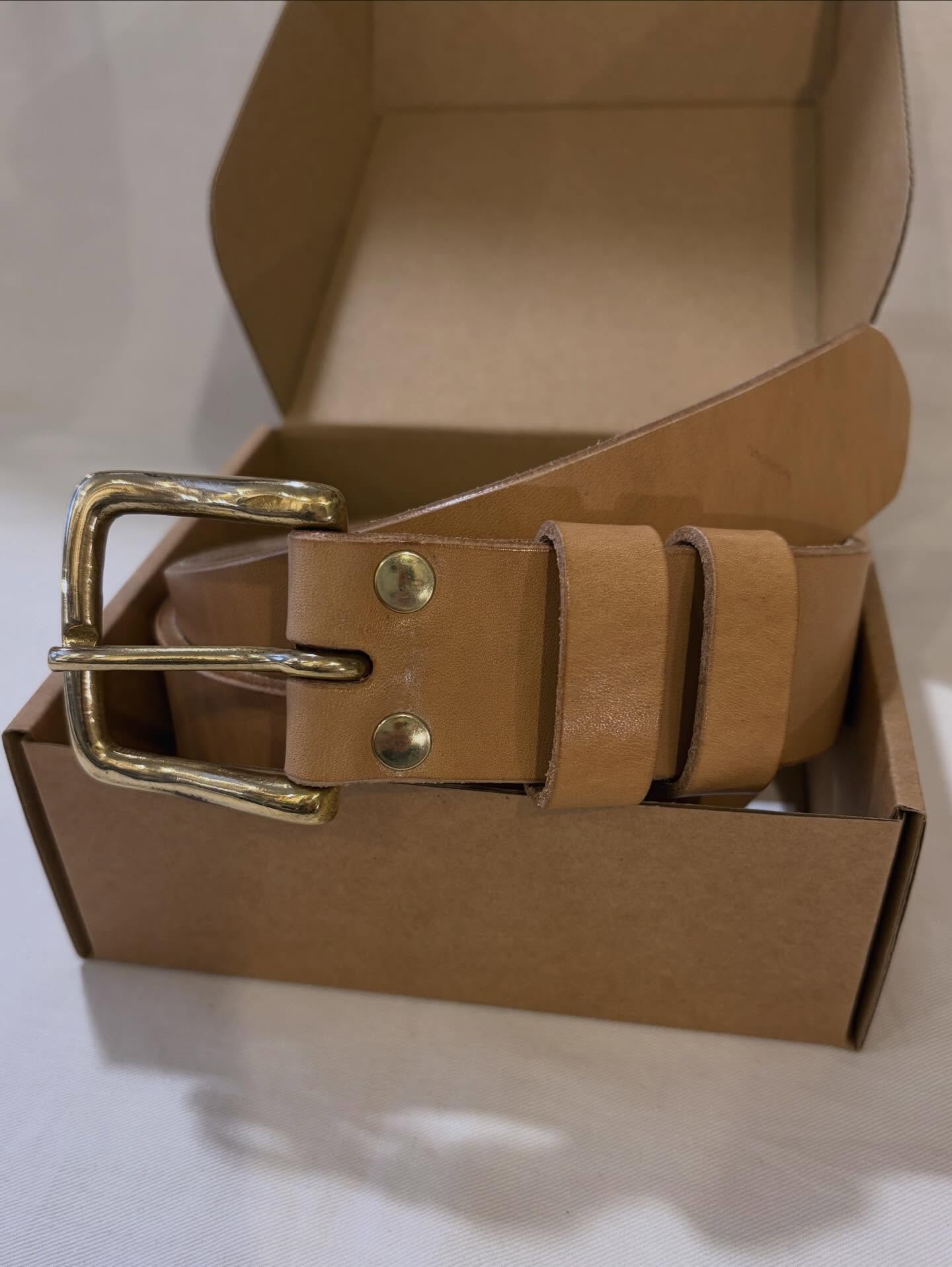 TANNER BATES (タナーベイツ)　DARTINGTON BELT 38mm  オークバークレザー ベルト