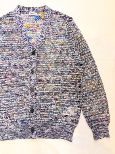 COOHEM (コーヘン) 13-262-007 TWEEDY MESH KNIT CARDIGAN  ツィード メッシュニット カーディガン