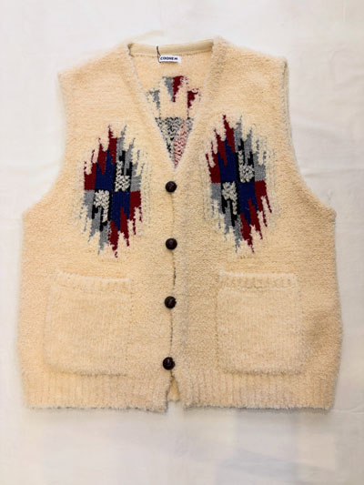 COOHEM (コーヘン) 13-264-019  WOOL CHIMAYO JACQUARD VEST  ウールチマヨ ジャカードニットベスト