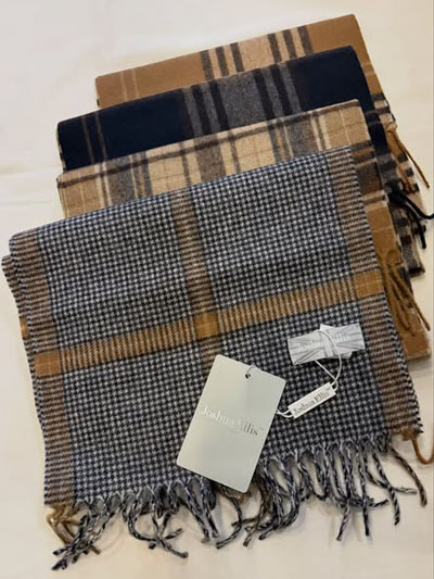 Joshua Ellis (ジョシュア エリス) / 25 × 165cm WOOL SCARF　チェック ウールマフラー