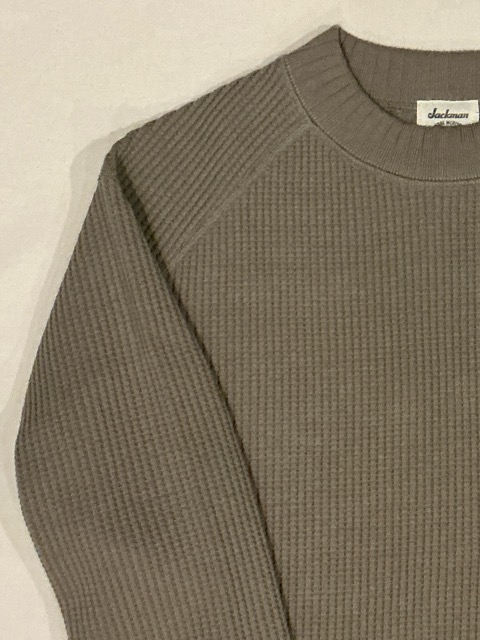 Jackman（ジャックマン） JM7200 Waffle Midneck（ワッフル・ミッド・ネック）338 Sepia（セピア）