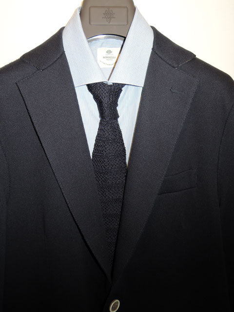 【Size48限定】 eleventy イレブンティ 2B カットオフ ジャージジャケット NAVY