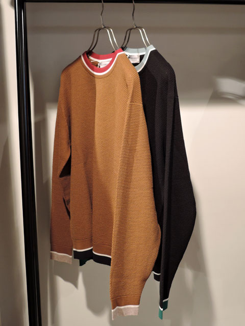 JOHN SMEDLEY ジョンスメドレー【レディース】CARREN 30ゲージ ワッフルセーター BLACK、GINGER