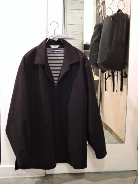 STILL BY HAND (スティルバイハンド) BL06253 フェイクスエード シャツブルゾン INK BLACK