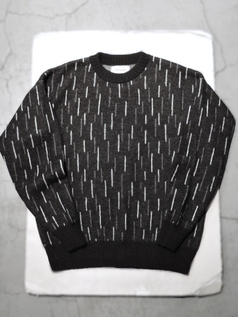 MARKAWARE (マーカウエア)  A25C21SW01C ナチュラルカラーアルパカ レインドロップパターン ジャンパー NATURAL BLACK MIX