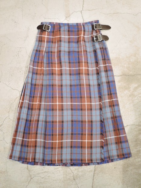 O'NEIL OF DUBLIN オニール オブ ダブリン 124-81 アイリッシュリネン キルトスカート BLUE