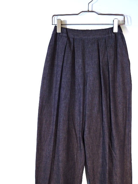 Manna マンナ【レディース】 260086 反応染デニム ワイドパンツ INDIGO
