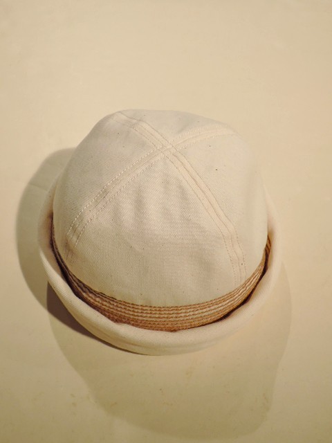 Nine Tailor (ナインテイラー) N-1611 Dandelion Dome Cap デニム ロールキャップ OFF WHITE