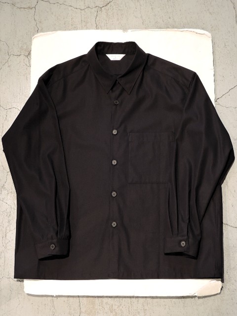 STILL BY HAND (スティルバイハンド) SH04263 コットン シャツジャケット INK BLACK