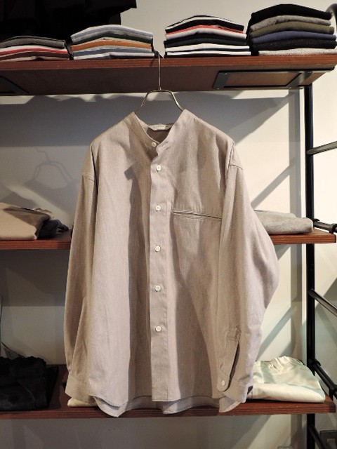 STILL BY HAND.WM (スティルバイハンド.WM) 【レディース】 SH02263WM コットンシルク バンドカラーシャツ