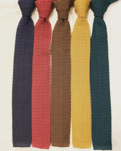 ドレイクス （Drake's） SC01KN PLAIN Silk Knit Tie / シルクニットタイ・ドイツ製