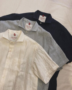 Le Sans Pareil (ル サンパレイユ)  Linen French Work Short Sleeve Shirt / リネン フレンチワーク 半袖シャツ