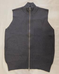Yonetomi NEW BASIC (ヨネトミ/米冨繊維) 95-252-001 MERCERIZED COTTON RIB KNIT VEST / ドライバーズニット ベスト
