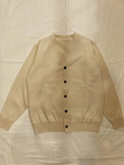 Yonetomi NEW BASIC (ヨネトミ/米冨繊維) 95-254-030　RIGID CASHMERE SWEATER  Cardigan / リジッド カシミヤニット カーディガン