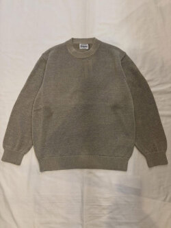 Yonetomi NEW BASIC (ヨネトミ/米冨繊維) 95-262-002  WASHI COTTON KNIT PULLOVER　和紙コットン クルーネックニット
