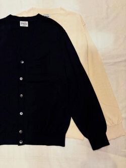 Yonetomi NEW BASIC (ヨネトミ/米冨繊維) 95-242-025 SILK KNIT CARDIGAN / シルクニット カーディガン
