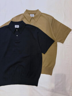 Yonetomi NEW BASIC (ヨネトミ/米冨繊維) 95-262-024 LIGHT WAVE COTTON KNIT POLO / コットンニットポロ