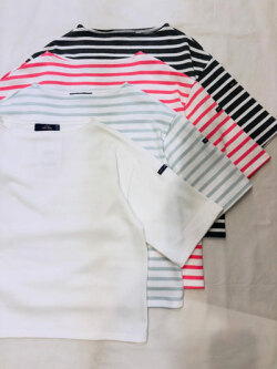 SAINT JAMES セントジェームス   OUESSANT TEE LOOSE 　ウェッソン 五分袖ドロップショルダー