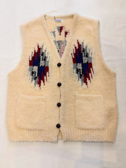 COOHEM (コーヘン) 13-264-019  WOOL CHIMAYO JACQUARD VEST  ウールチマヨ ジャカードニットベスト