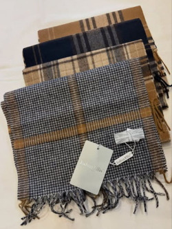 Joshua Ellis (ジョシュア エリス) / 25 × 165cm WOOL SCARF　チェック ウールマフラー