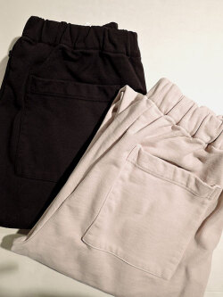 STILL BY HAND スティルバイハンド CS04223 カットソーパンツ LIGHT BEIGE、INK BLACK