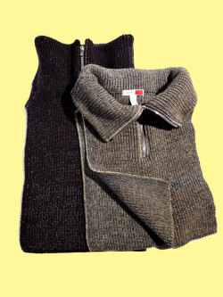Nine Tailor (ナインテイラー) N-1304 Stoma Neck Warmer ハーフジップ ネックウォーマー NAVY MIX、C.GREY MIX