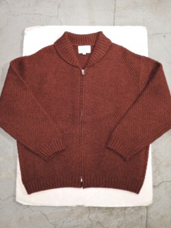 STILL BY HAND (スティルバイハンド) KN03254 5ゲージ ニットブルゾン MARRON