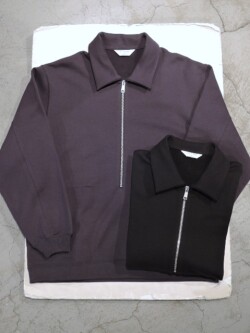 STILL BY HAND (スティルバイハンド) CS04254 ハーフジップ プルオーバースウェット SLATE BLUE、INK BLACK