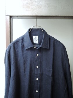 CORDINGS (コーディングス) SHJ276 ヴィンテージリネンシャツ NAVY