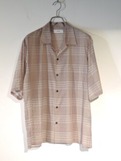 marka (マーカ) M26A18SH02B オーガニックコットン強撚チェックローン オープンカラーS/Sシャツ SAGE CHECK