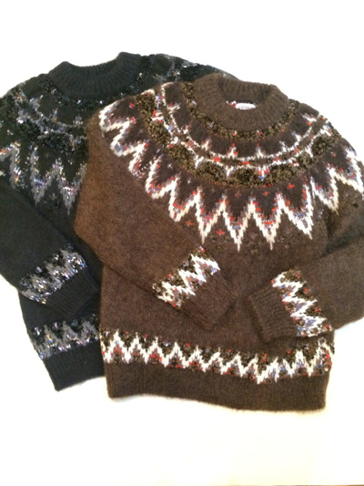 COOHEM (コーヘン) 20-194-013 MOHAIR NORDIC KNIT SWEATER for MEN  