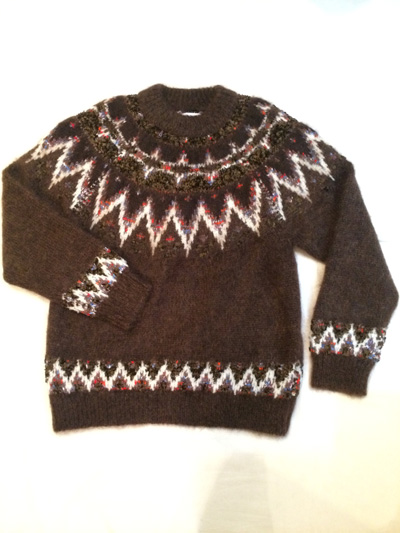 COOHEM (コーヘン) 20-194-013 MOHAIR NORDIC KNIT SWEATER for MEN 