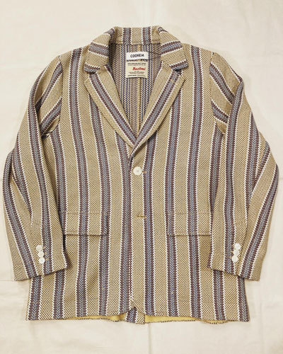 COOHEM (コーヘン) 13-212-002 BLAZER TECH TWEED JACKET STRIPE