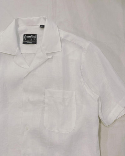 Gitman Vintage (ギットマンヴィンテージ) White Linen Camp Shirt  