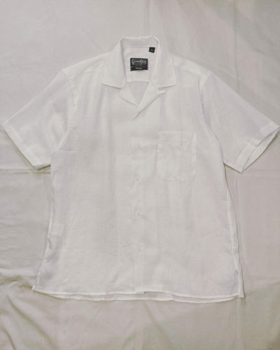 Gitman Vintage (ギットマンヴィンテージ) White Linen Camp Shirt  