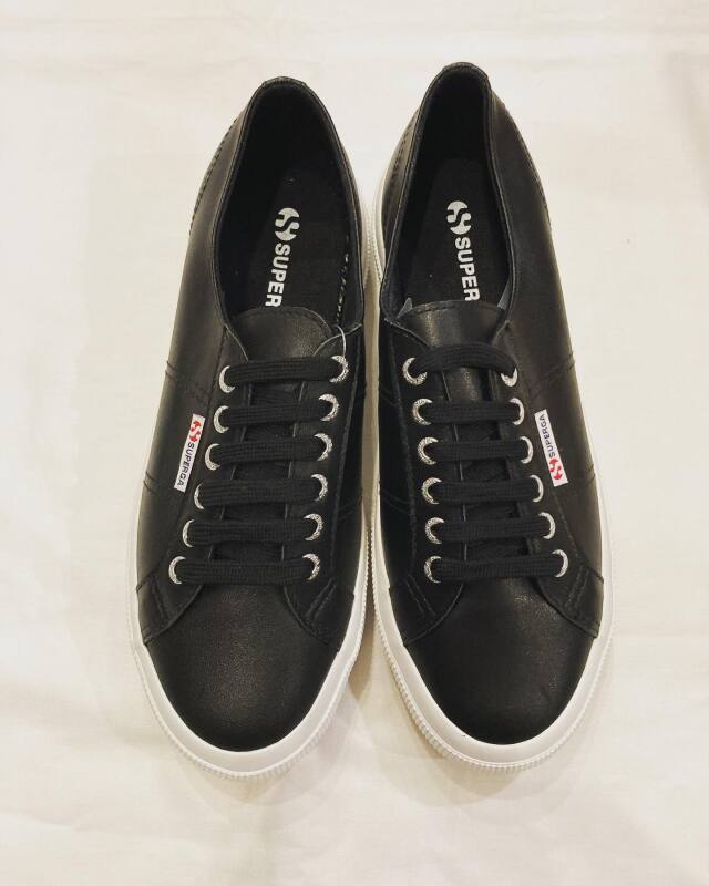 SUPERGA (スペルガ) 2750 NAPLNGCOTU / LEATHER Black-White
