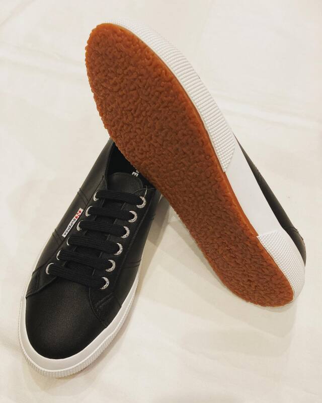 SUPERGA (スペルガ) 2750 NAPLNGCOTU / LEATHER Black-White