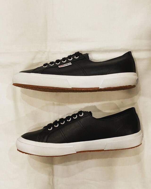 SUPERGA (スペルガ) 2750 NAPLNGCOTU / LEATHER Black-White