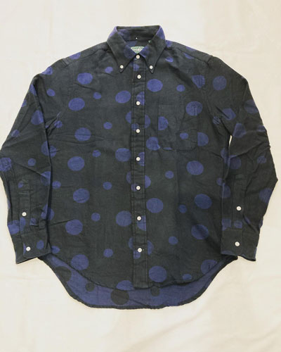 美品 GITMAN Vintage USA製 総柄 フランネルシャツ S GITMAN BROS.: ハウンドトゥース オープンカラー ネルシャツ