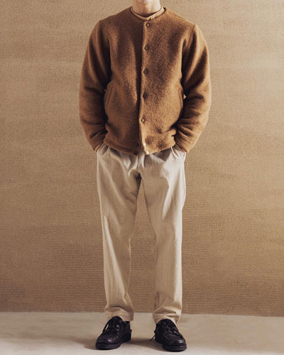 Jackman (ジャックマン) / JM8278 Wool Collarless Jacket ウール 